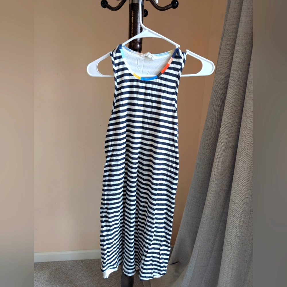 Cute navy striped dress from Anthropologie